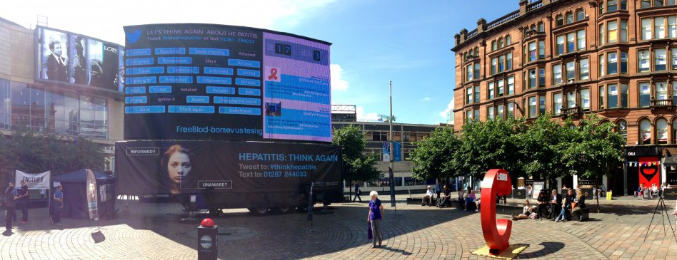 Joining in the campaign in #Glasgow today #thinkhepatitis 